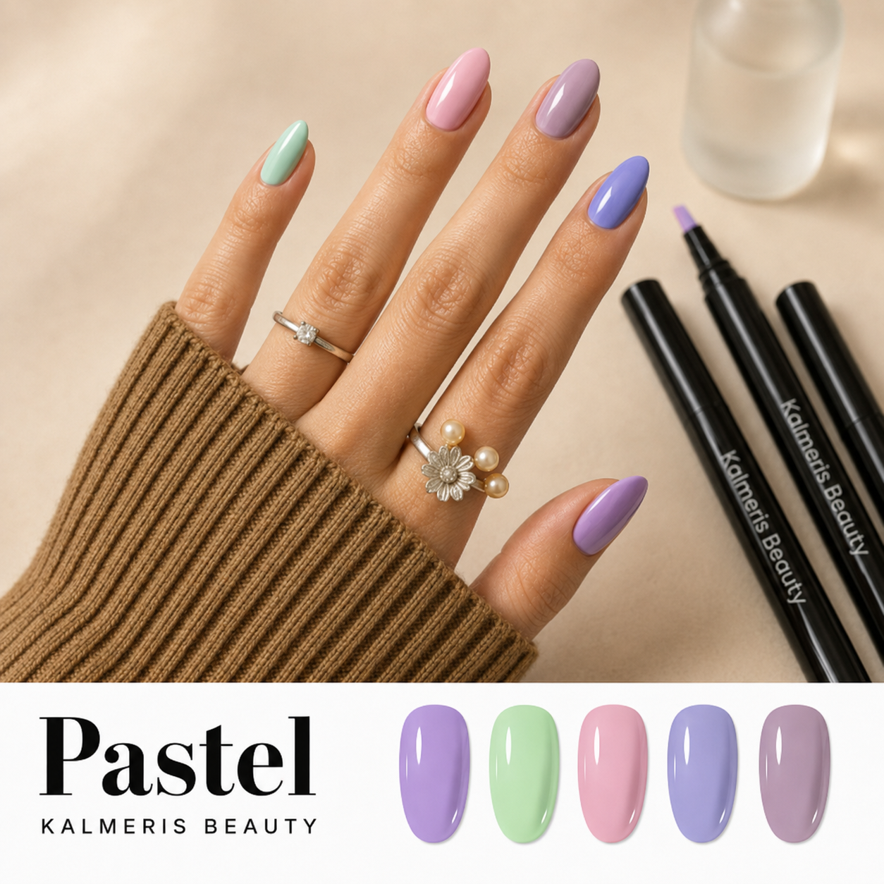 PACK DE 5 Bolígrafos de Esmalte de Uñas sin Lámpara UV | Kalmeris Beauty™