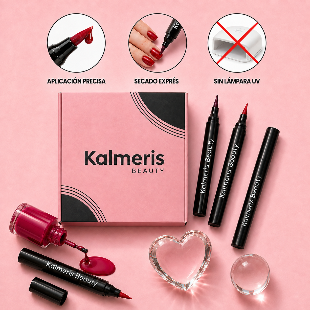 5 Bolígrafos de Esmalte de Uñas sin Lámpara UV | Kalmeris Beauty™