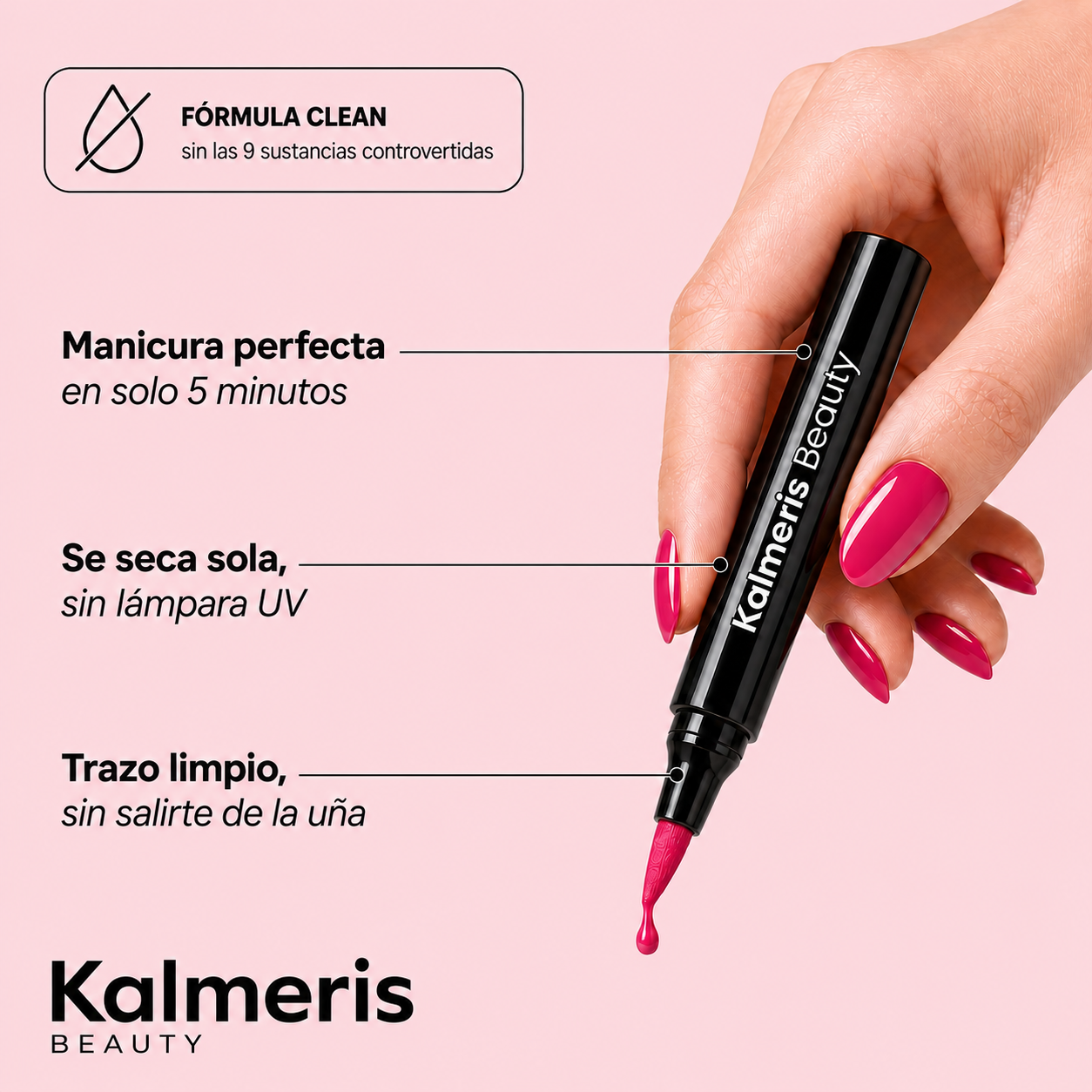 5 Bolígrafos de Esmalte de Uñas sin Lámpara UV | Kalmeris Beauty™